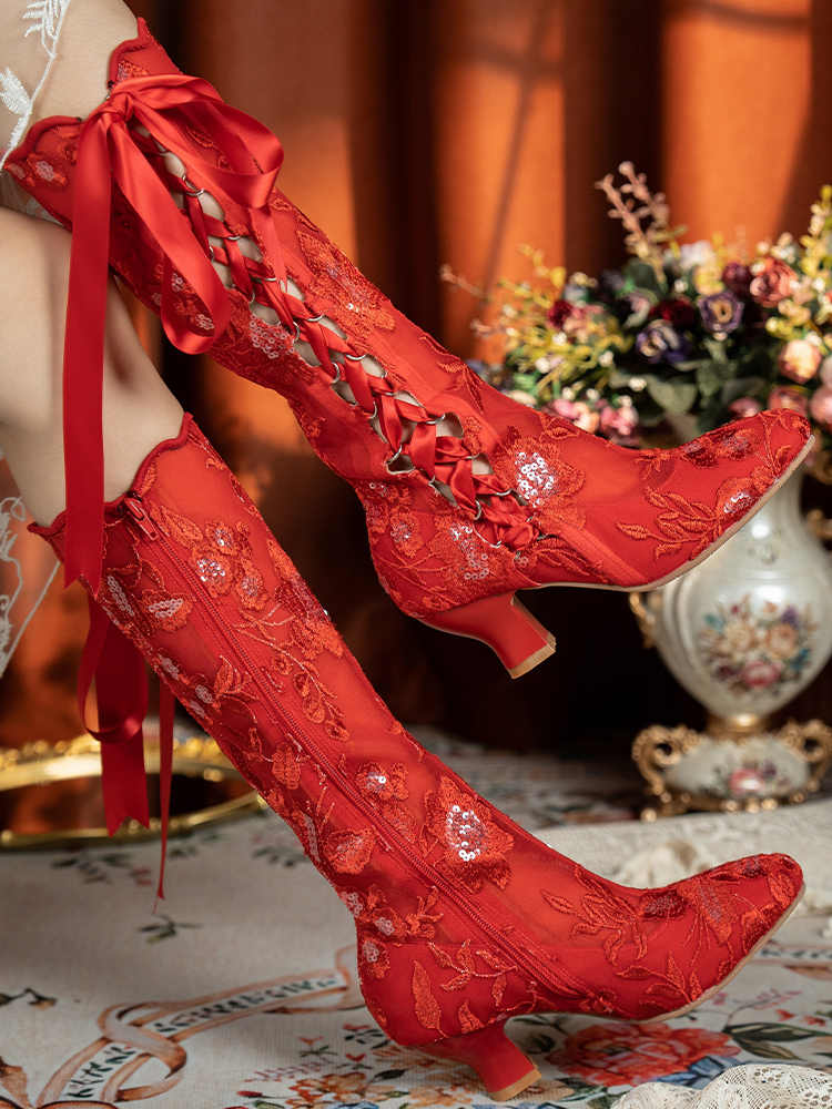 Victoria Lace Lo-boots - Image 10