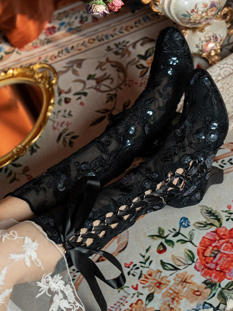 Victoria Lace Lo-boots - Image 9