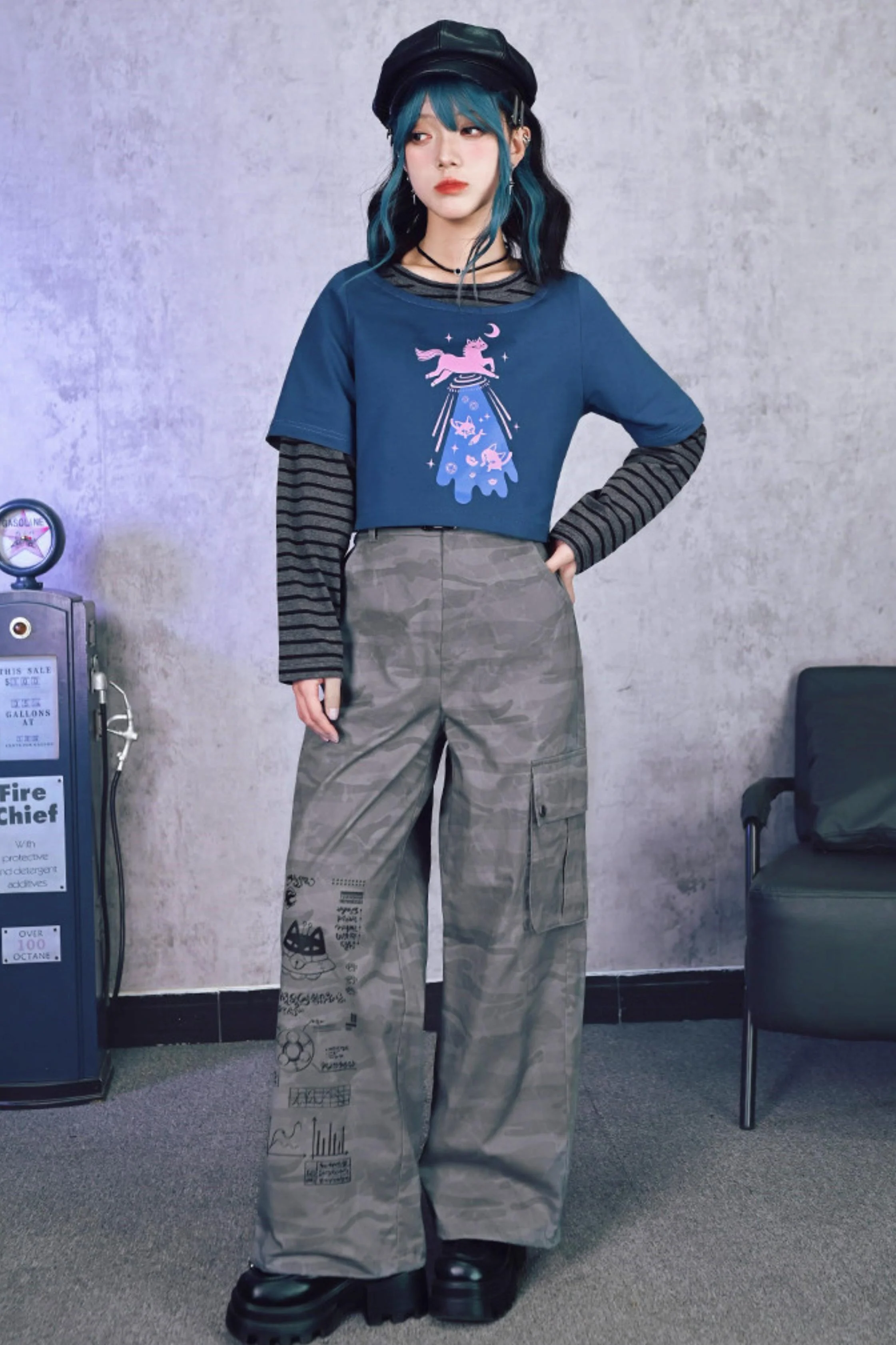 Edgy Cat Wide Leg Pants - Image 10