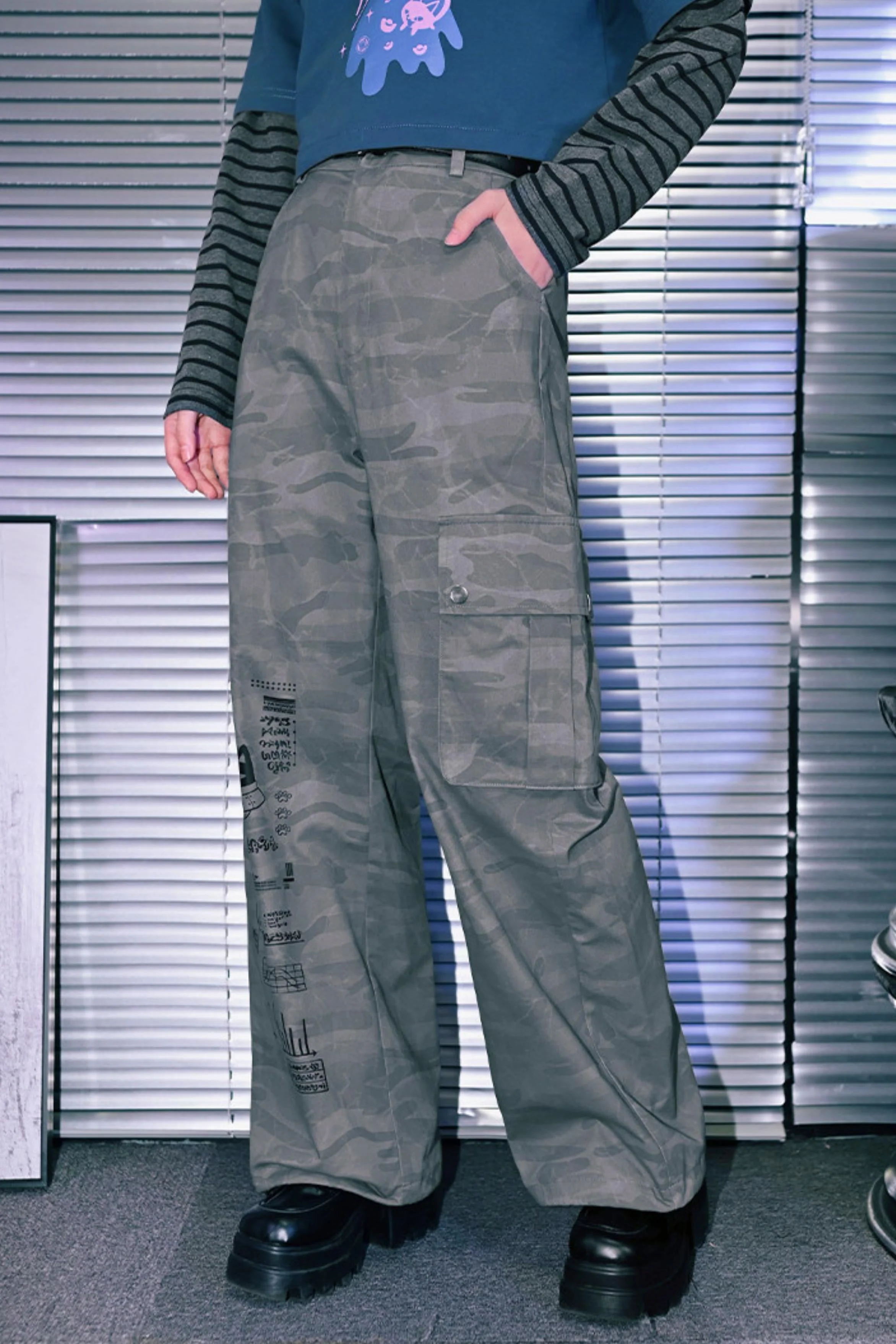Edgy Cat Wide Leg Pants - Image 2