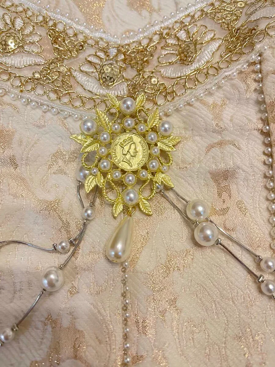 Vintage Court Water Drop Bead Suspender Dress - Image 2