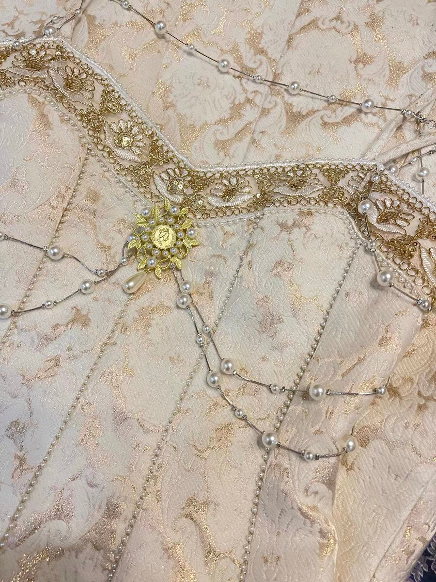Vintage Court Water Drop Bead Suspender Dress - Image 3
