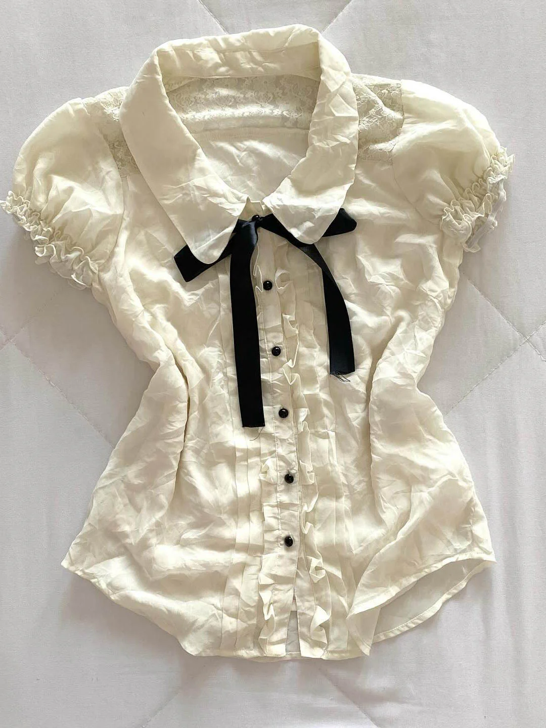 vintage doll collar shirt - Image 2
