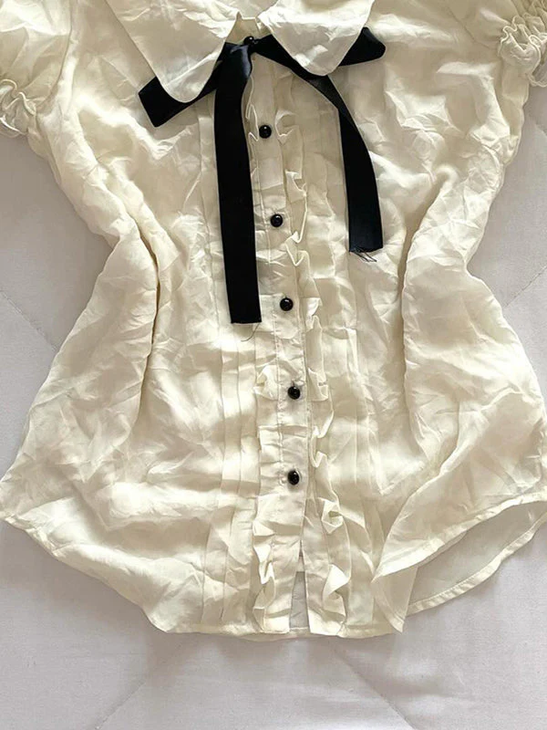 vintage doll collar shirt - Image 3