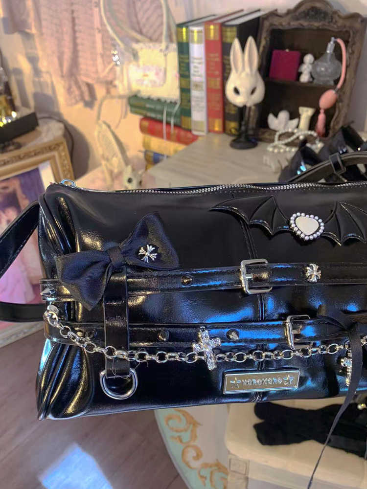 Vintage Double-strap Crossbody Bag - Image 4