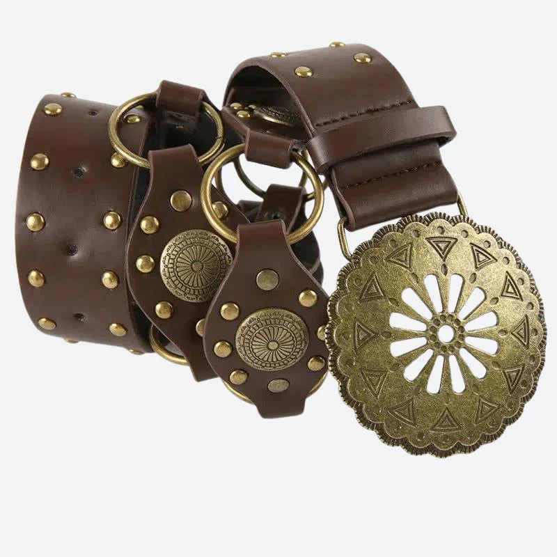 Vintage Ethnic Designed Buckle Belt - Image 4