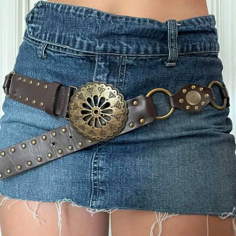 Vintage Ethnic Designed Buckle Belt - Image 7