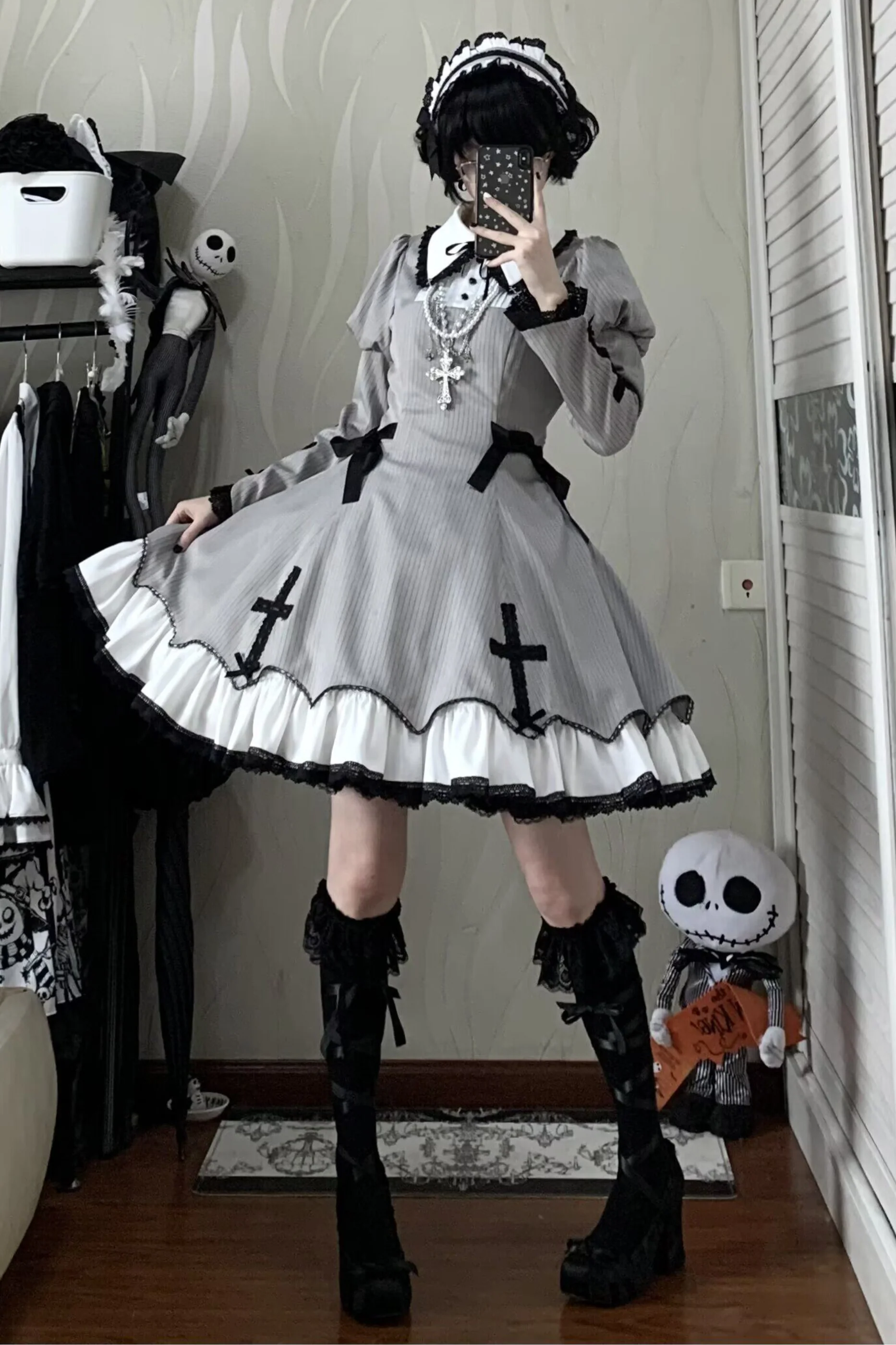[Reservation deadline February 26th] Retro Gothic Lolita Dress + Hairband - Image 16