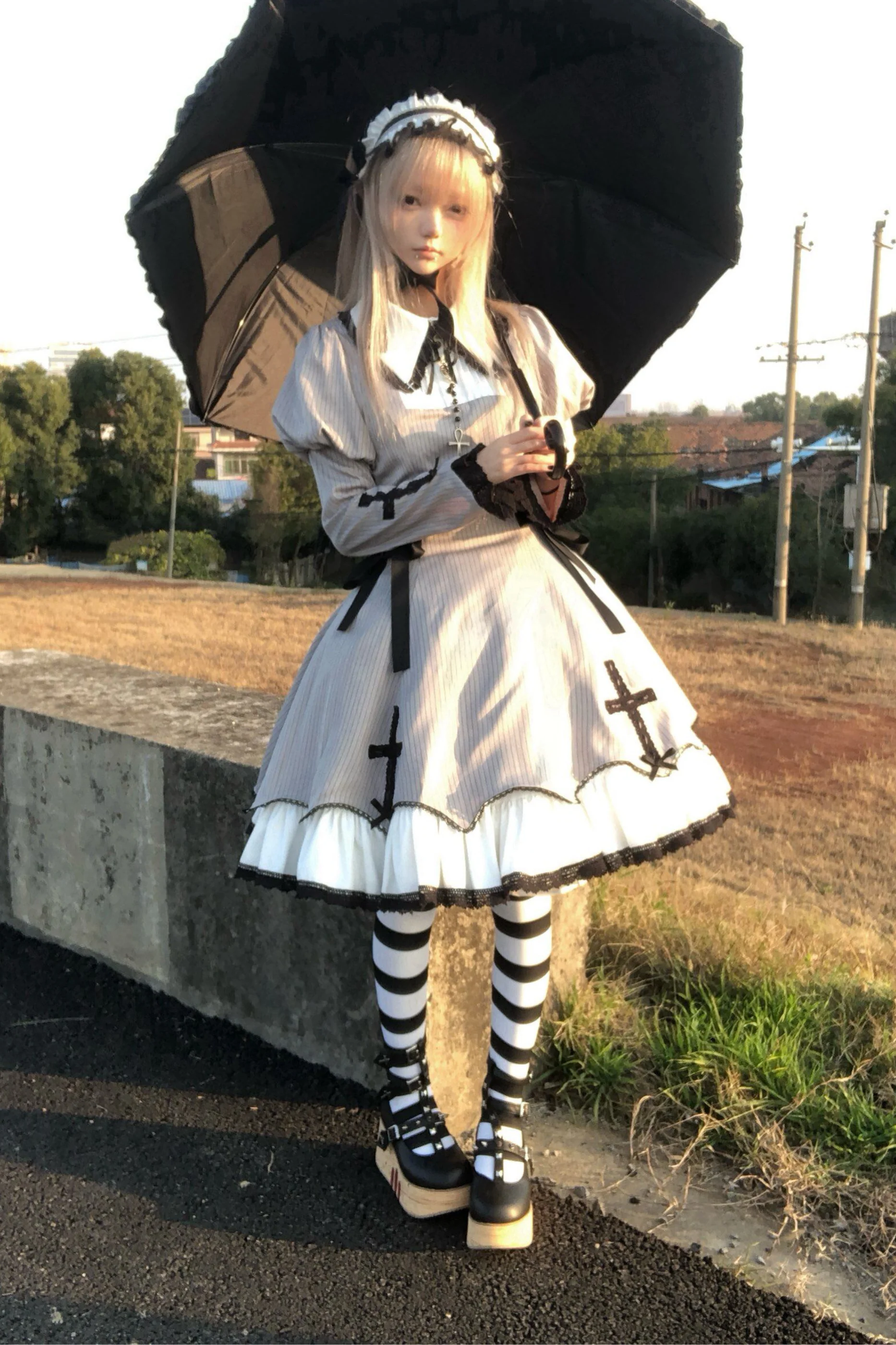 [Reservation deadline February 26th] Retro Gothic Lolita Dress + Hairband - Image 19