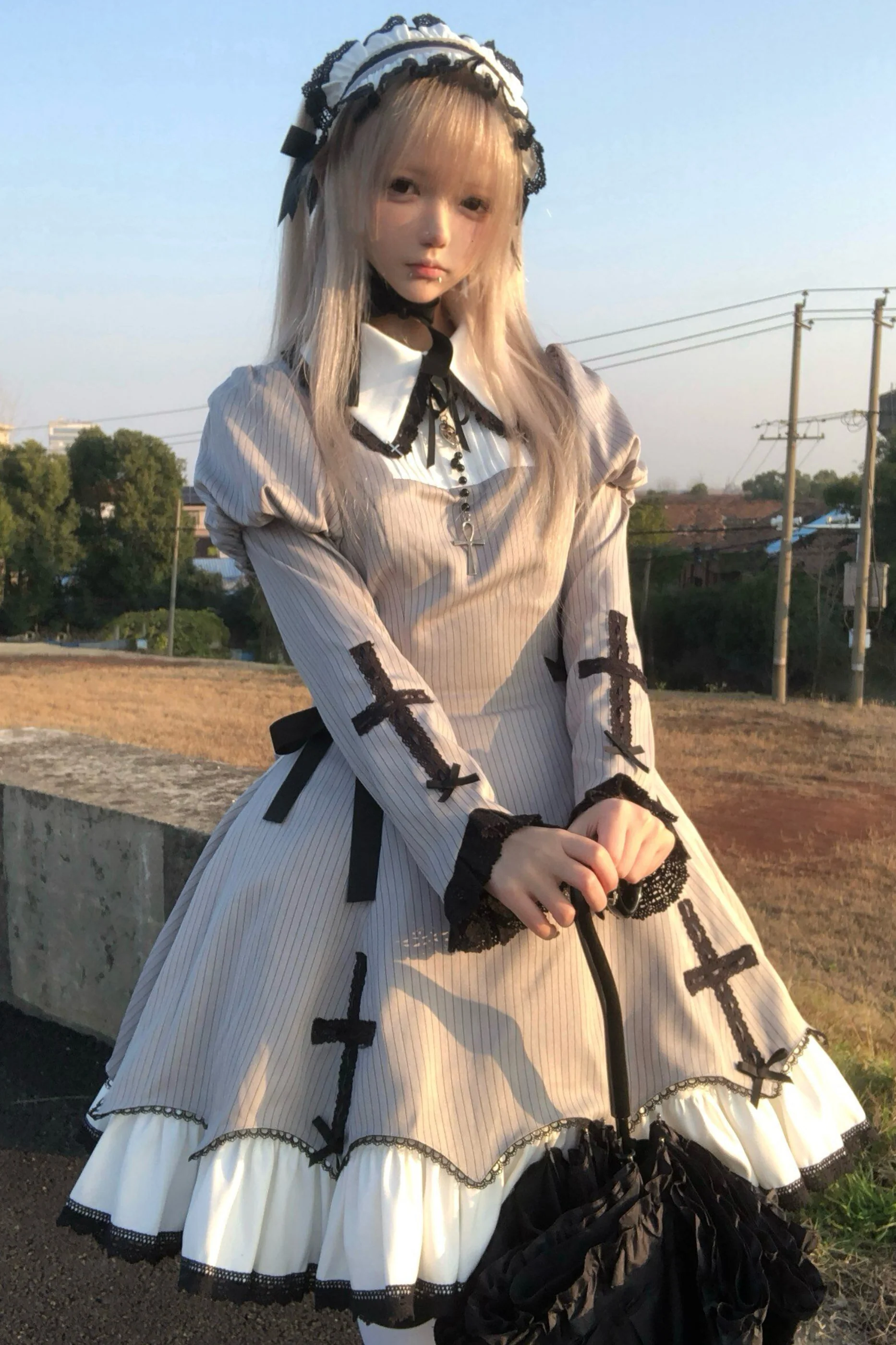 [Reservation deadline February 26th] Retro Gothic Lolita Dress + Hairband - Image 20