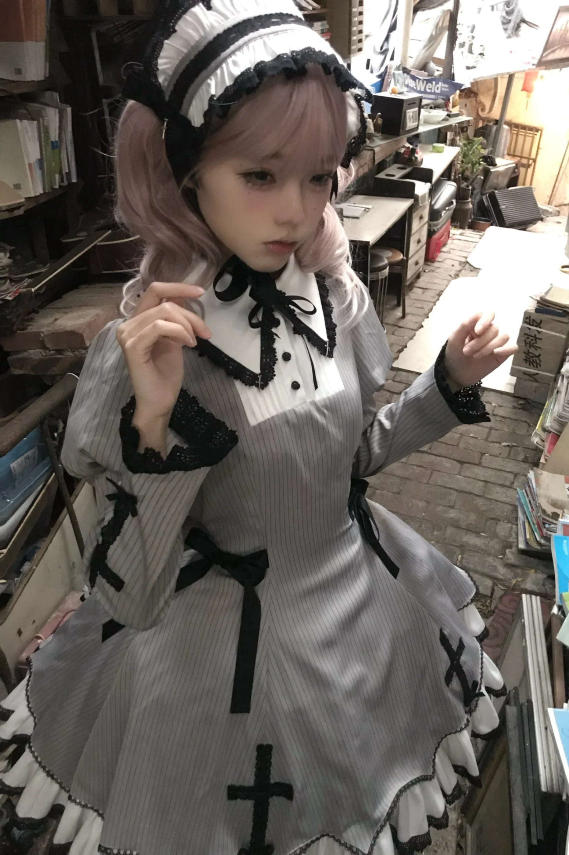 [Reservation deadline February 26th] Retro Gothic Lolita Dress + Hairband - Image 28