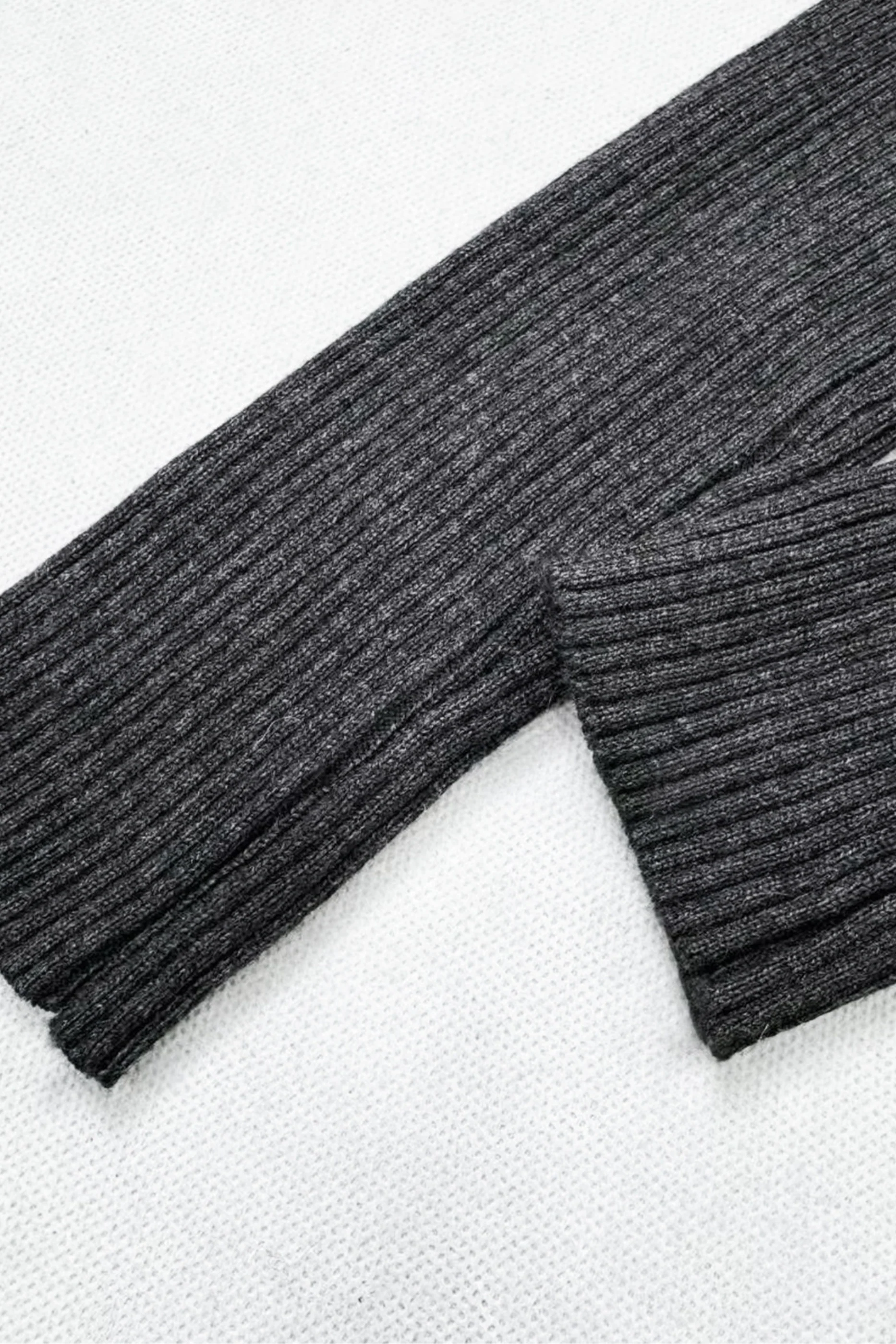 Dark Gray Asymmetrical Turtleneck Top - Image 7