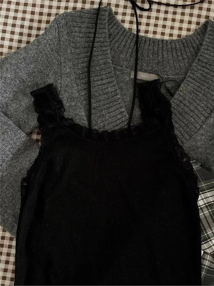vintage gray sweater coord - Image 4