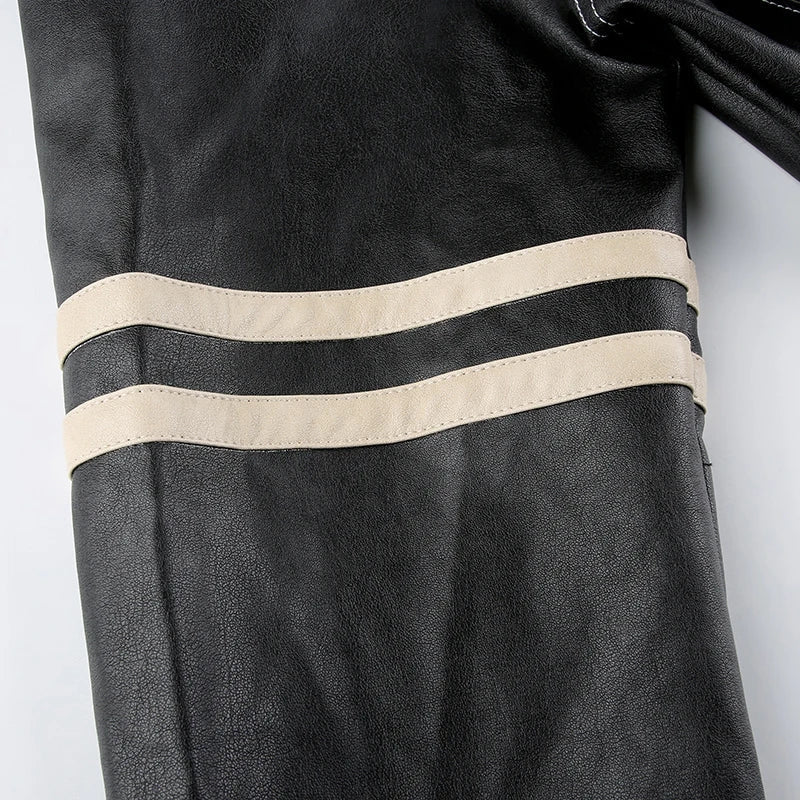 Vintage Grunge Biker Leather Jacket - Image 5
