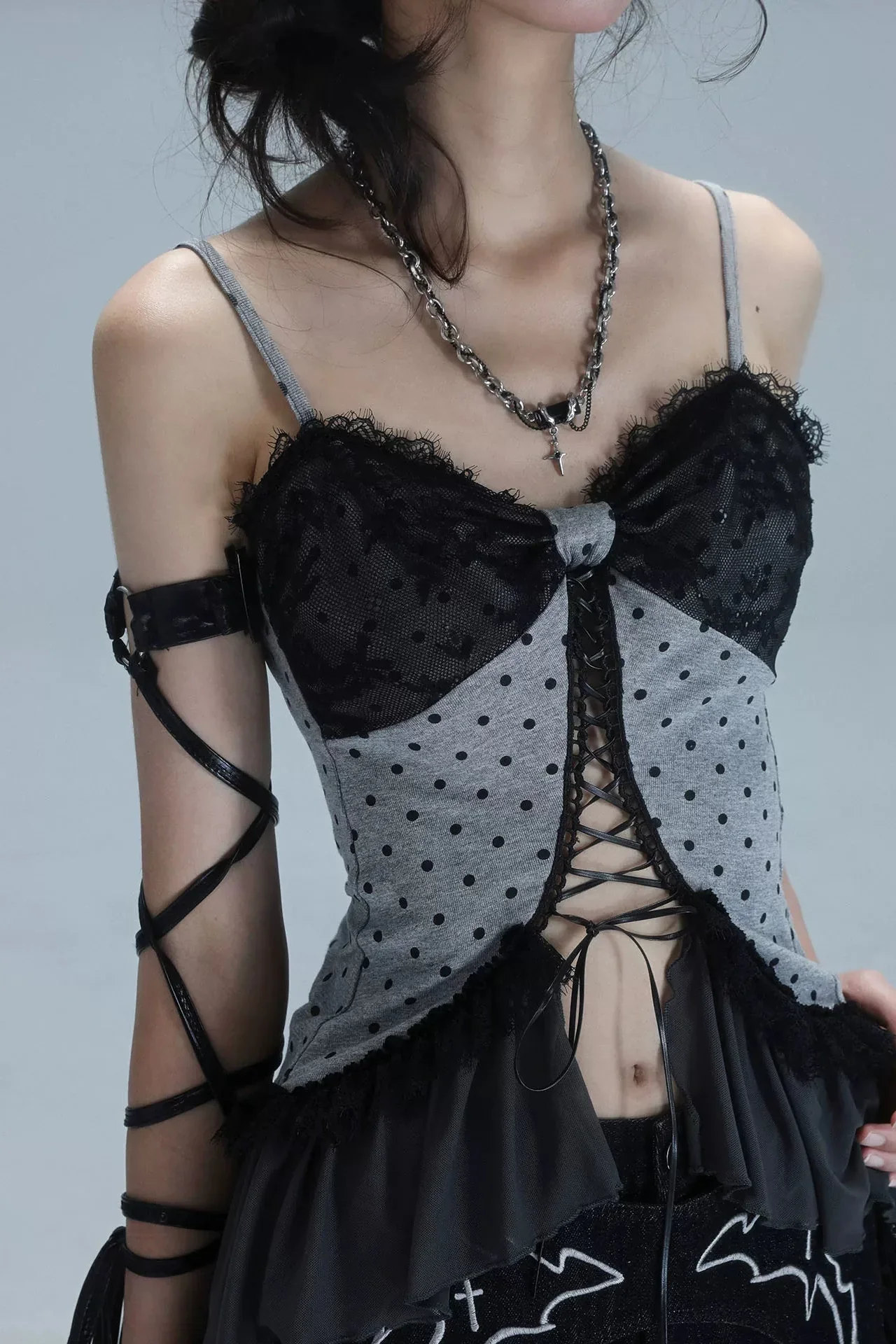 Y2K Dot Lace Camisole - Image 2