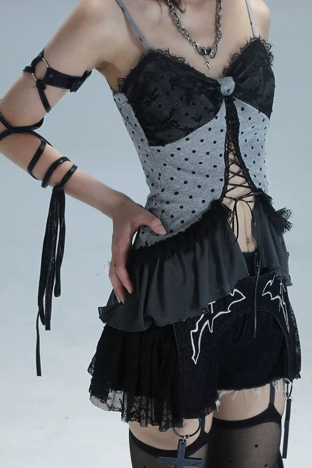 Y2K Dot Lace Camisole - Image 6