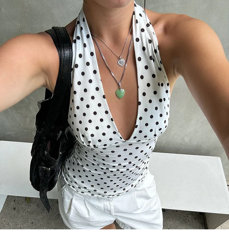 Vintage Polka Dot Tank Top - Image 3