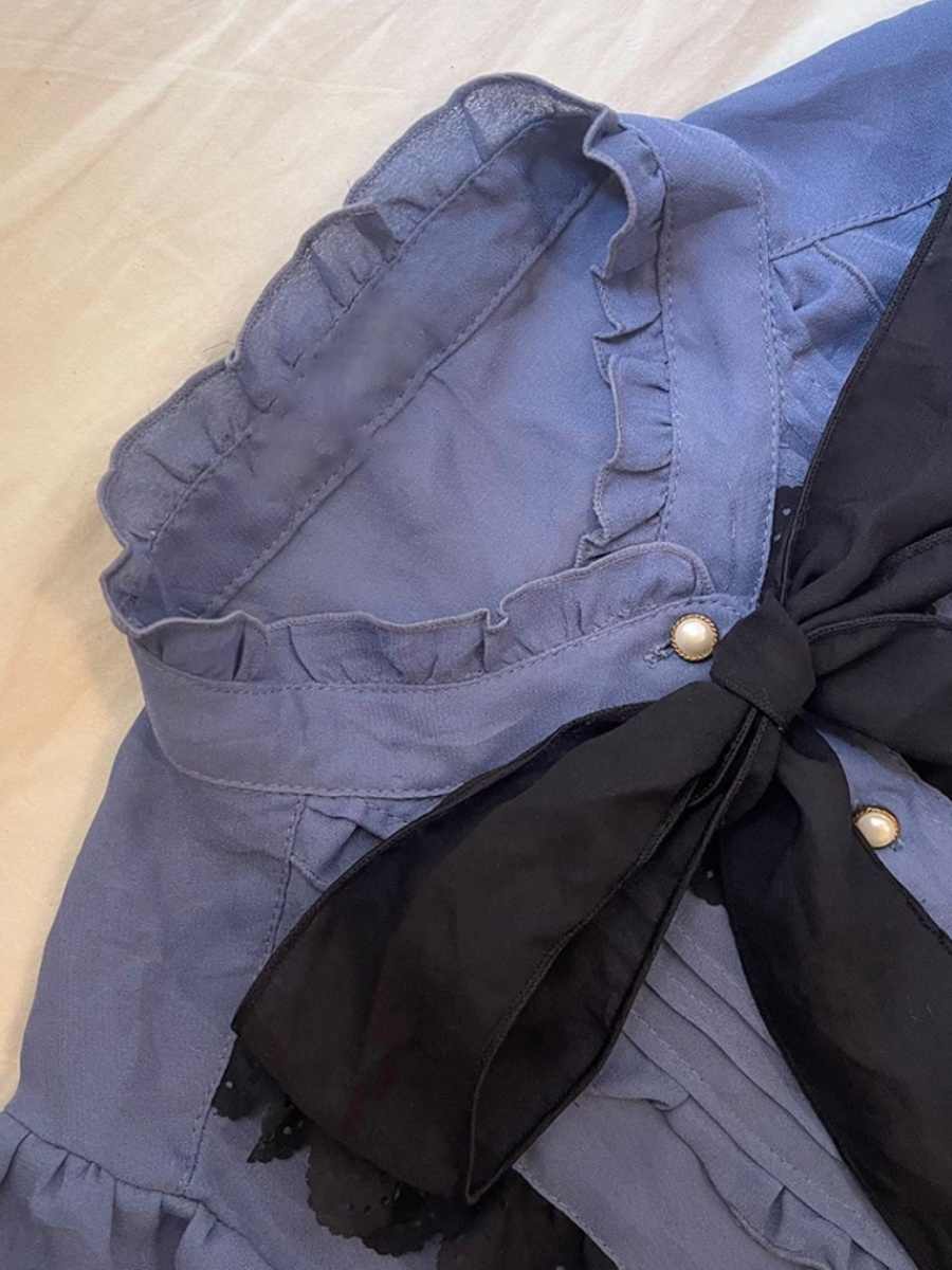 Vintage Purple Bow Shirt - Image 3