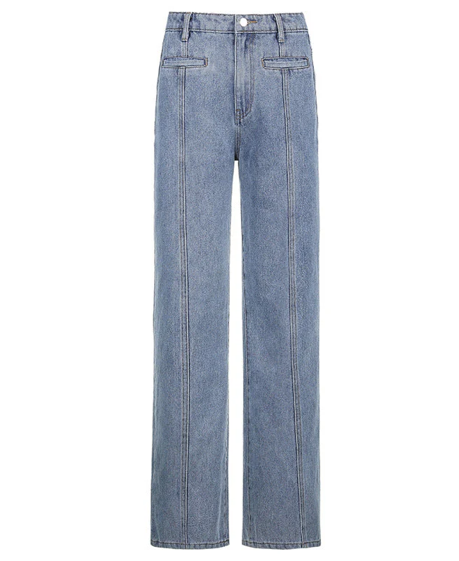 Vintage Star Print High Waist Jeans - Image 6