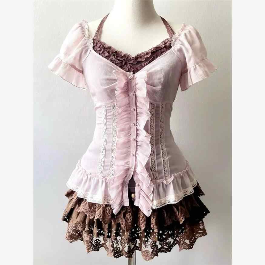 Vintage Sweet Pink Blouse Coord - Image 5