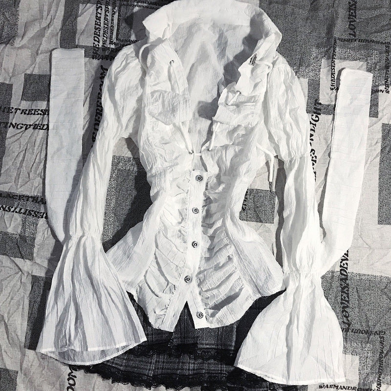 vintage waist white shirt - Image 3