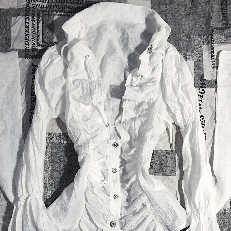 vintage waist white shirt - Image 4