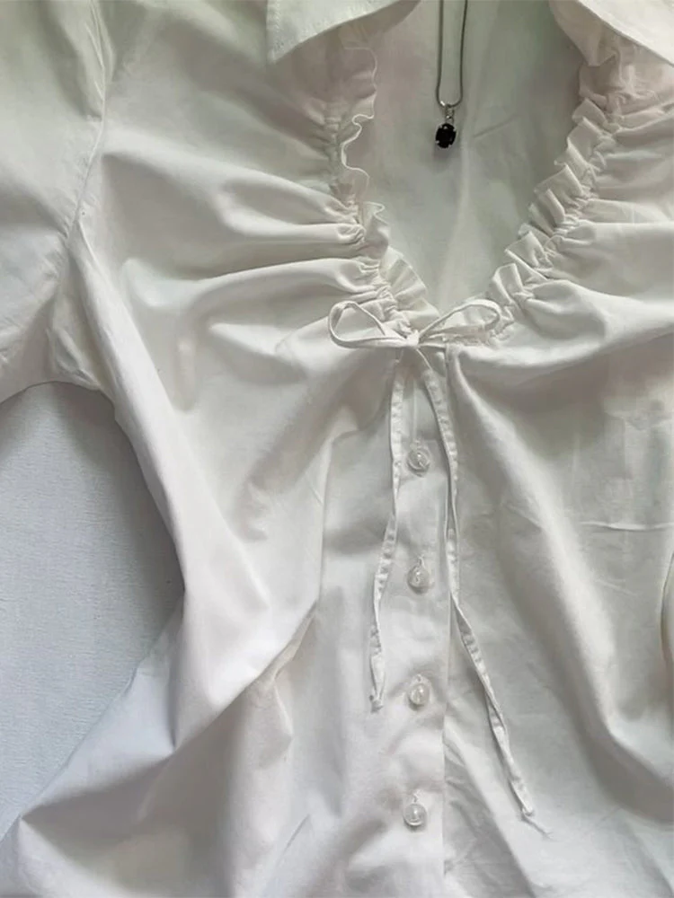 Vintage White V-Neck Shirt - Image 4