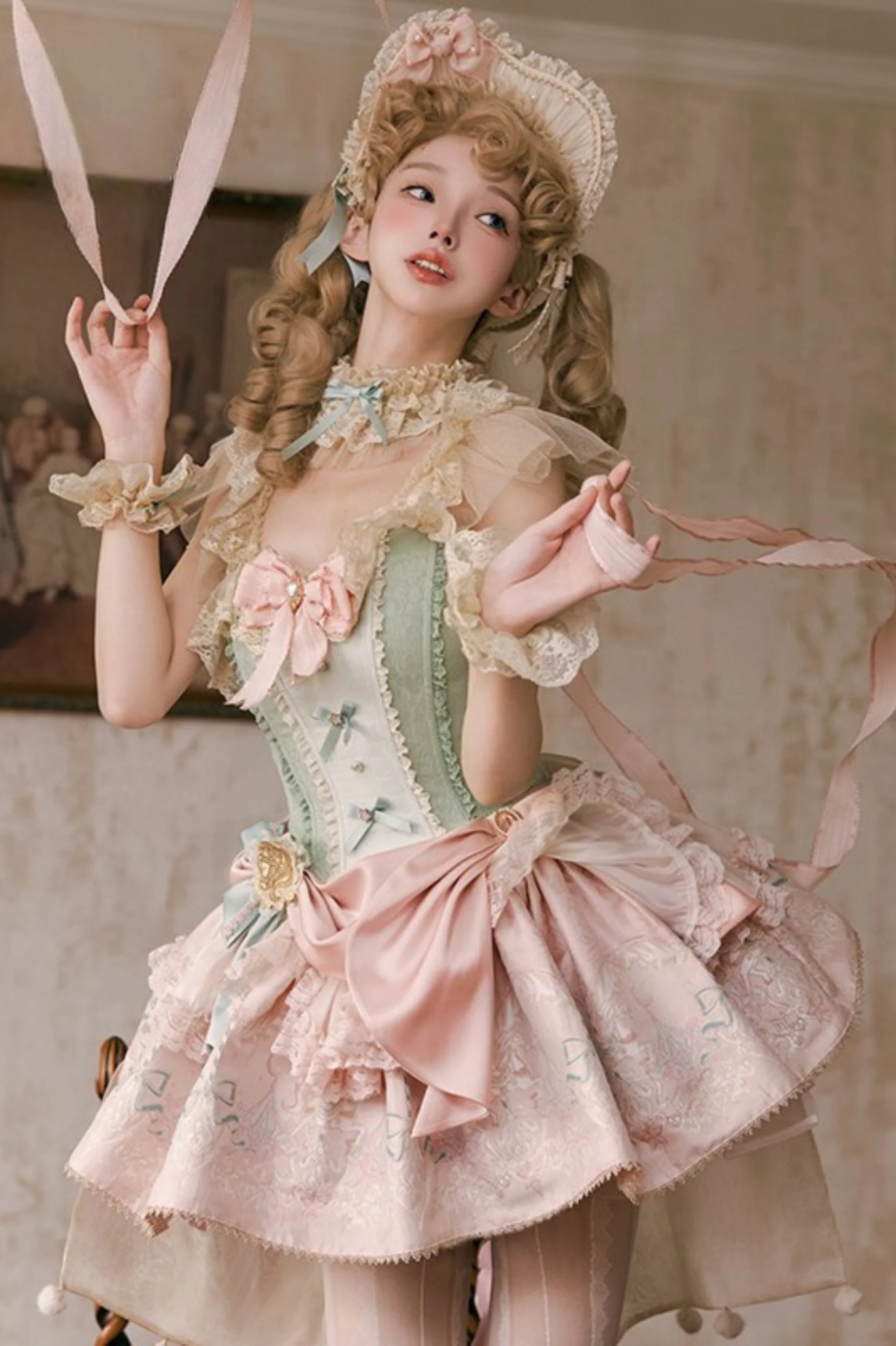 Little Dia Sweet Lolita Dress + BNT + Neck Accessories - Image 2