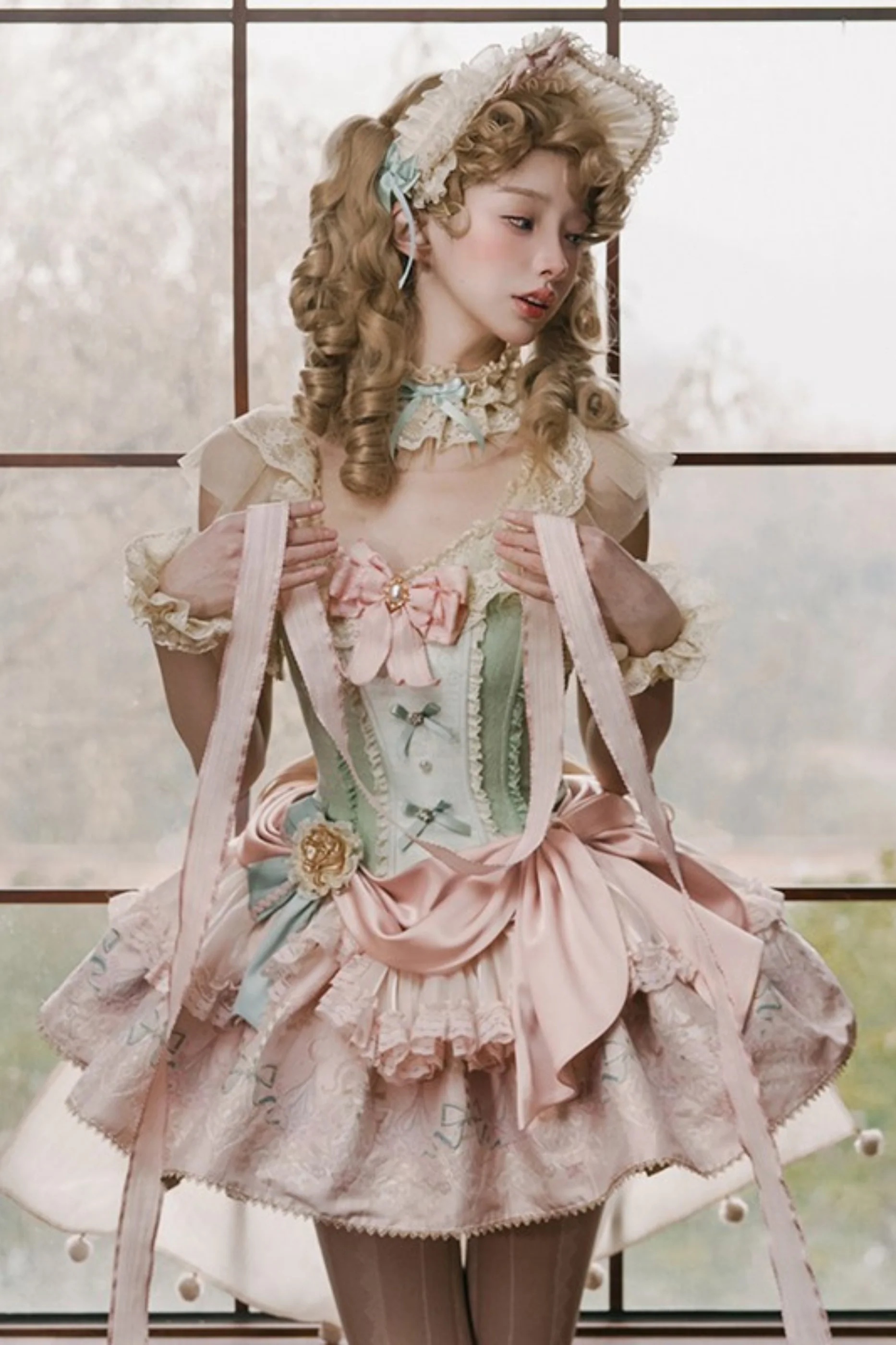 Little Dia Sweet Lolita Dress + BNT + Neck Accessories - Image 3