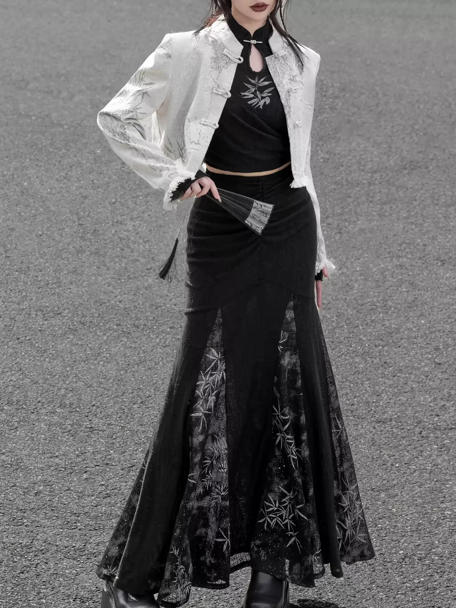 Wasteland Style Black Cheongsam Top - Image 3