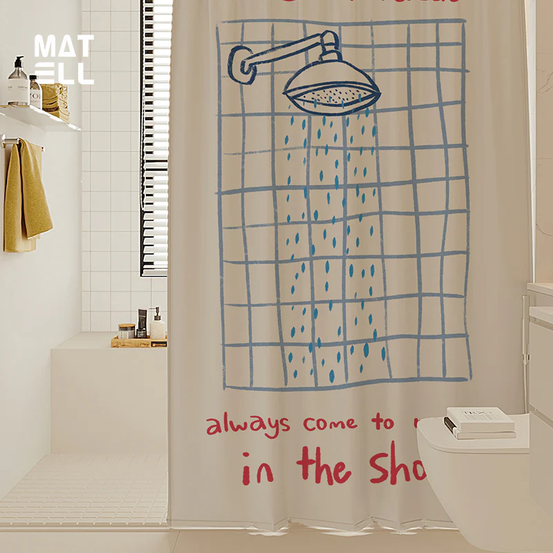waterproof Bathroom hanging curtain - Image 4