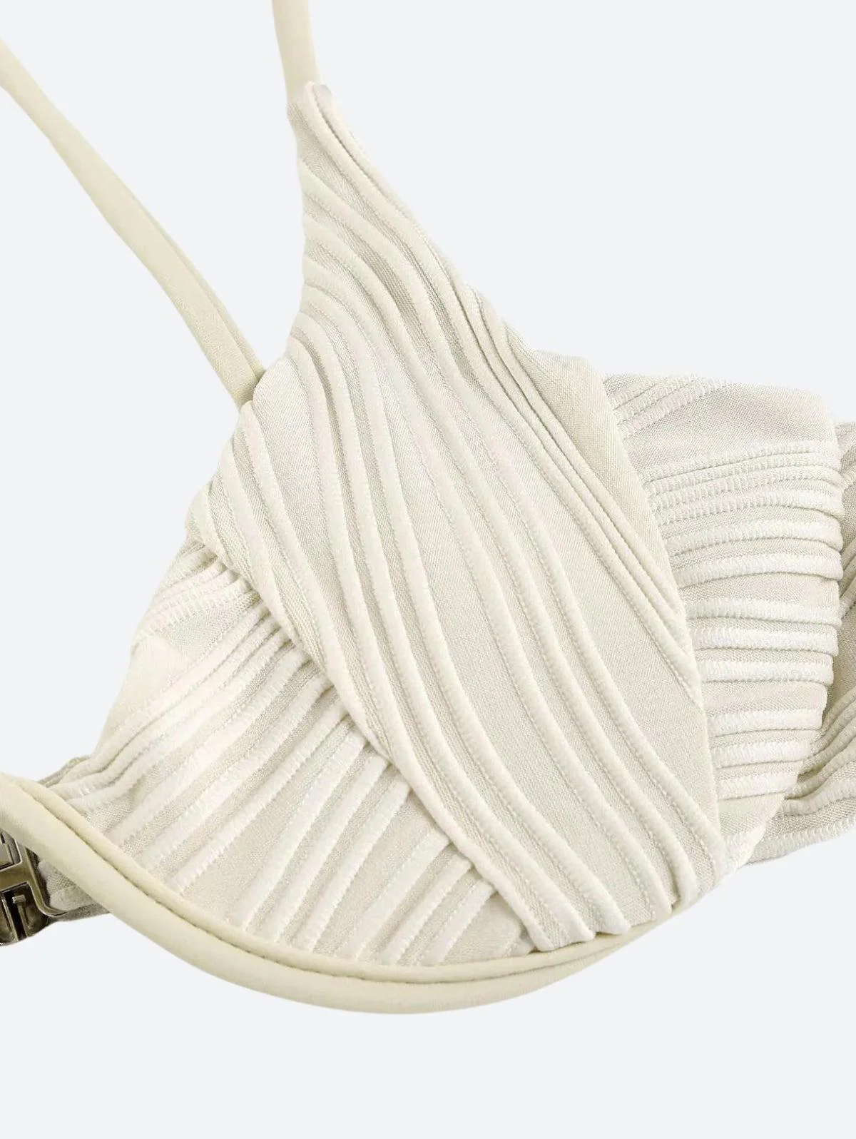 Wavy Striped Wired Cup Bikini Set - Image 3