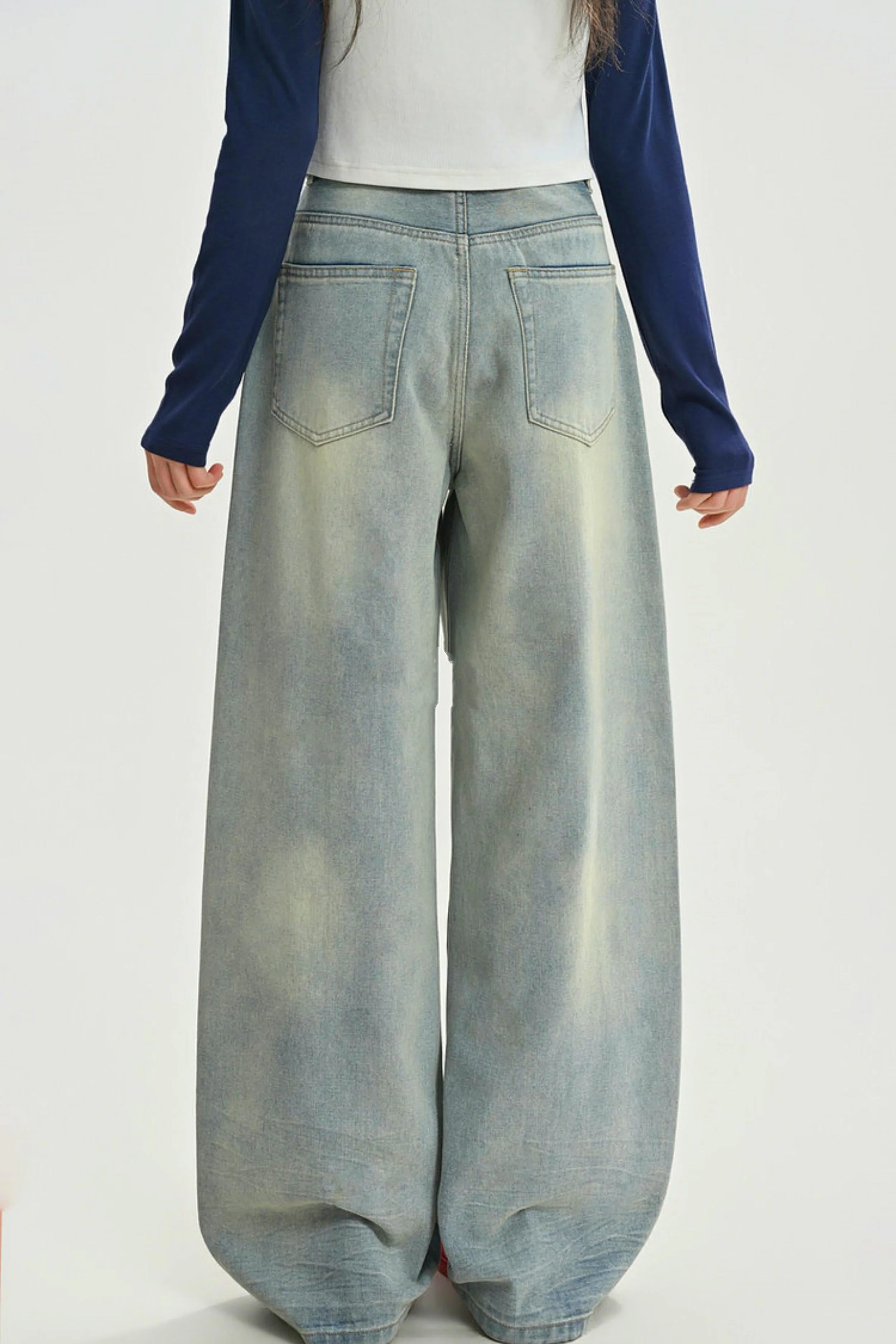 Wax Dog Embroidery Jeans - Image 3