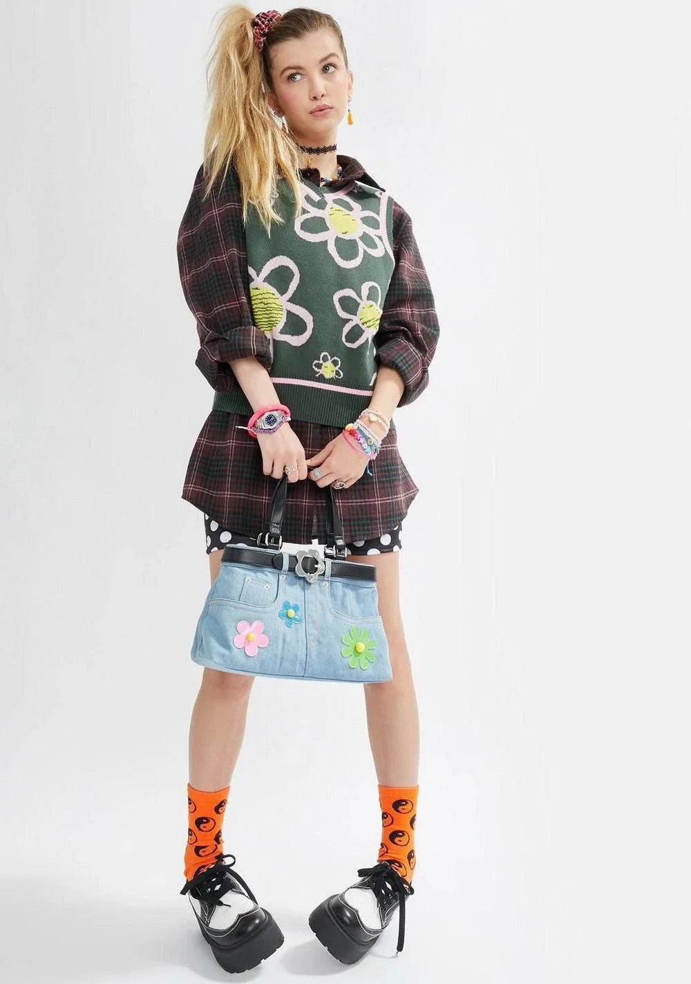 Weirdcore Belted Denim Handbag - Image 6