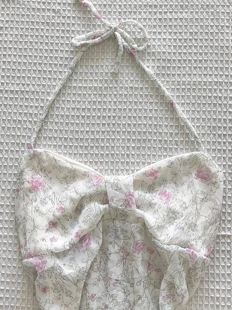 white floral halter top - Image 4