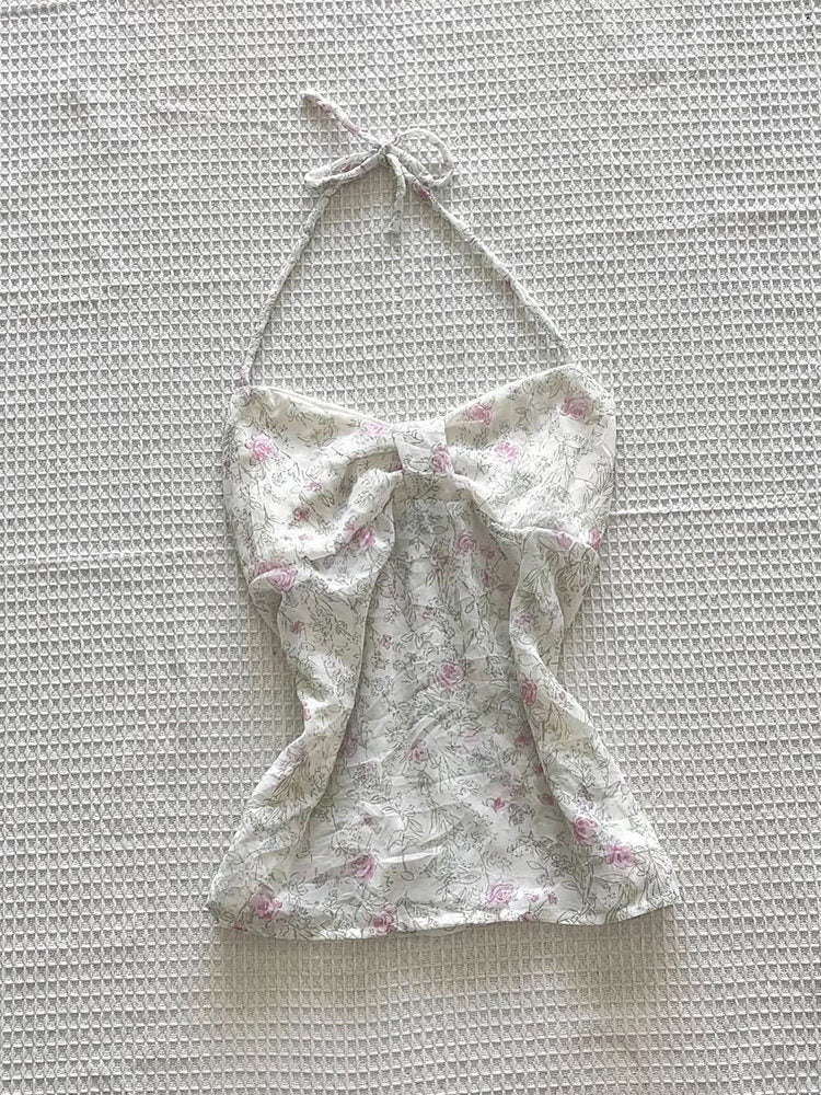 white floral halter top - Image 5