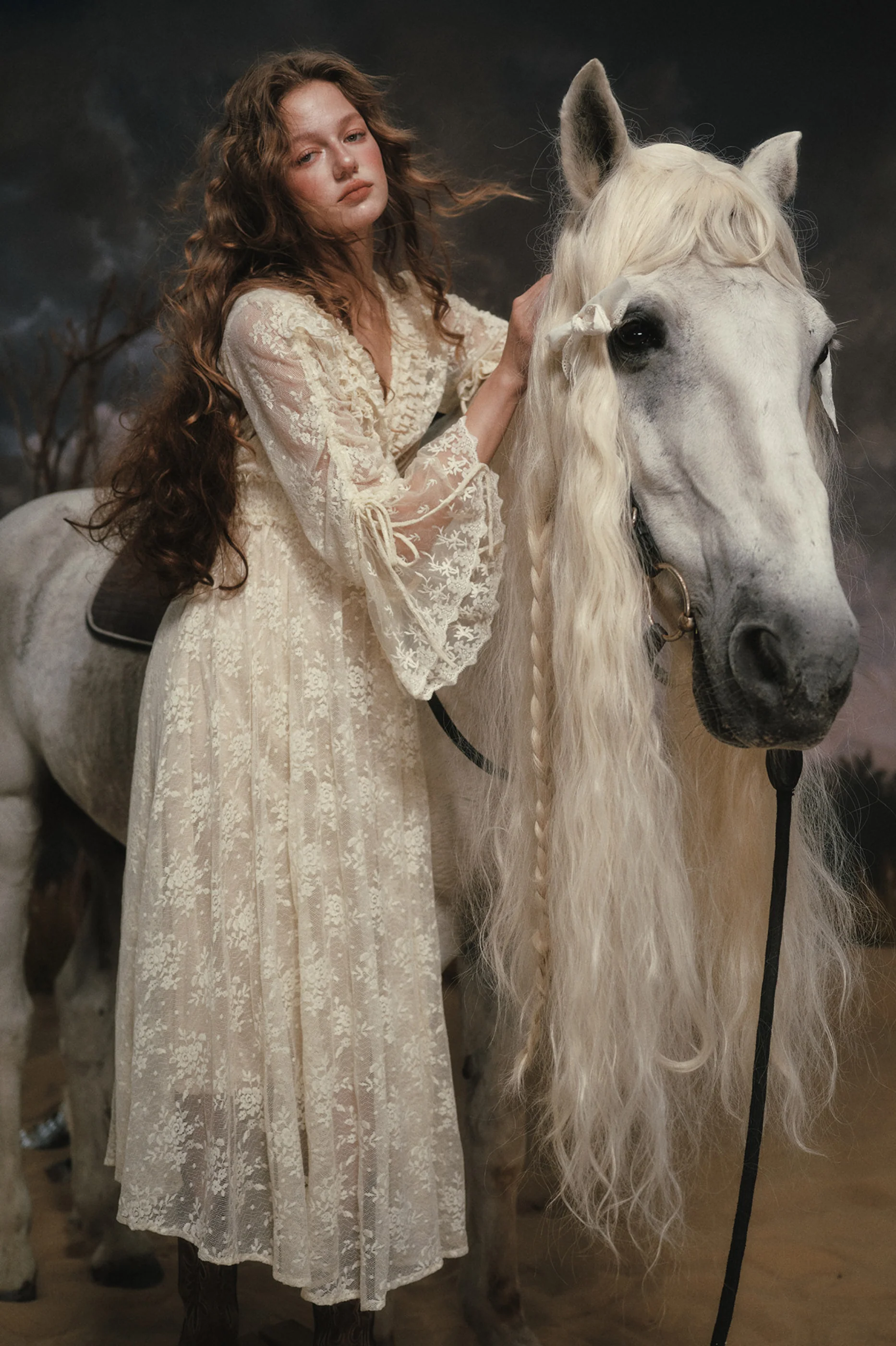 Western Lace Long Dress + Corset - Image 15