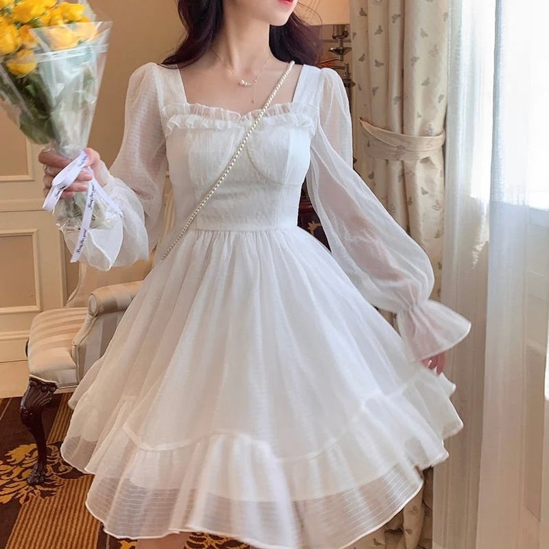 White Lace Princess Dress - Image 3