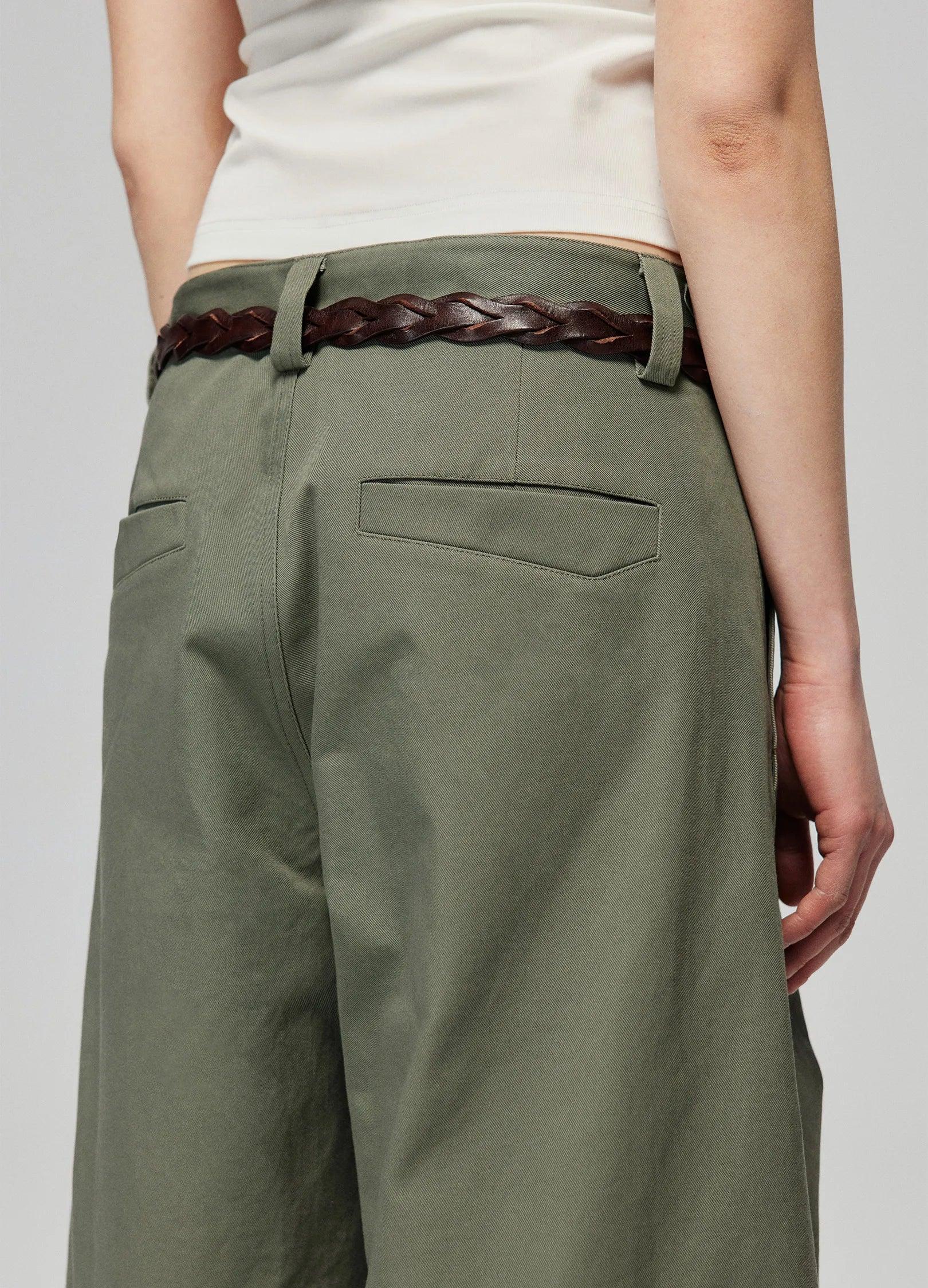 Wide-Leg Cotton Trousers With Darted Knees - Image 10