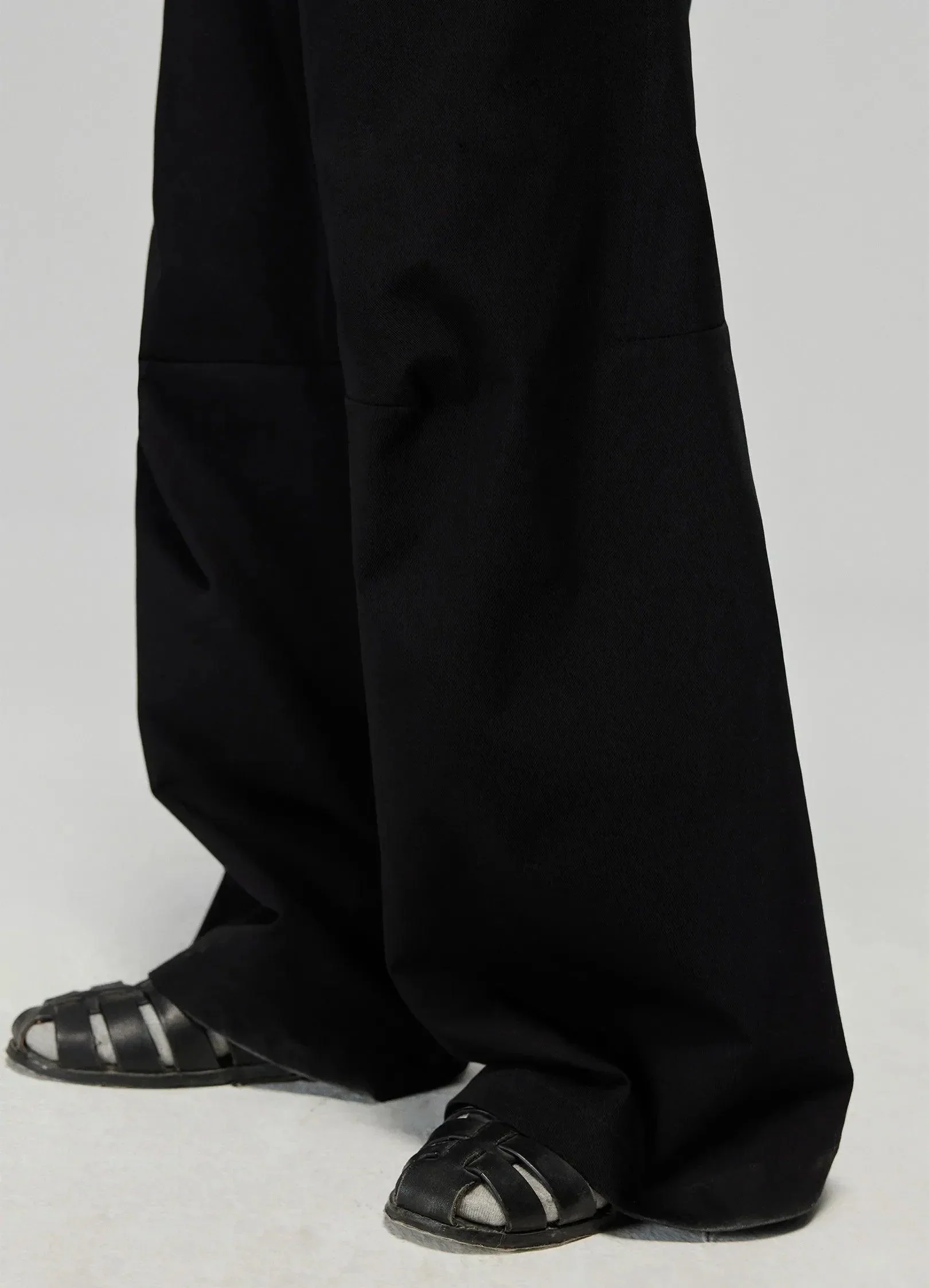 Wide-Leg Cotton Trousers With Darted Knees - Image 13