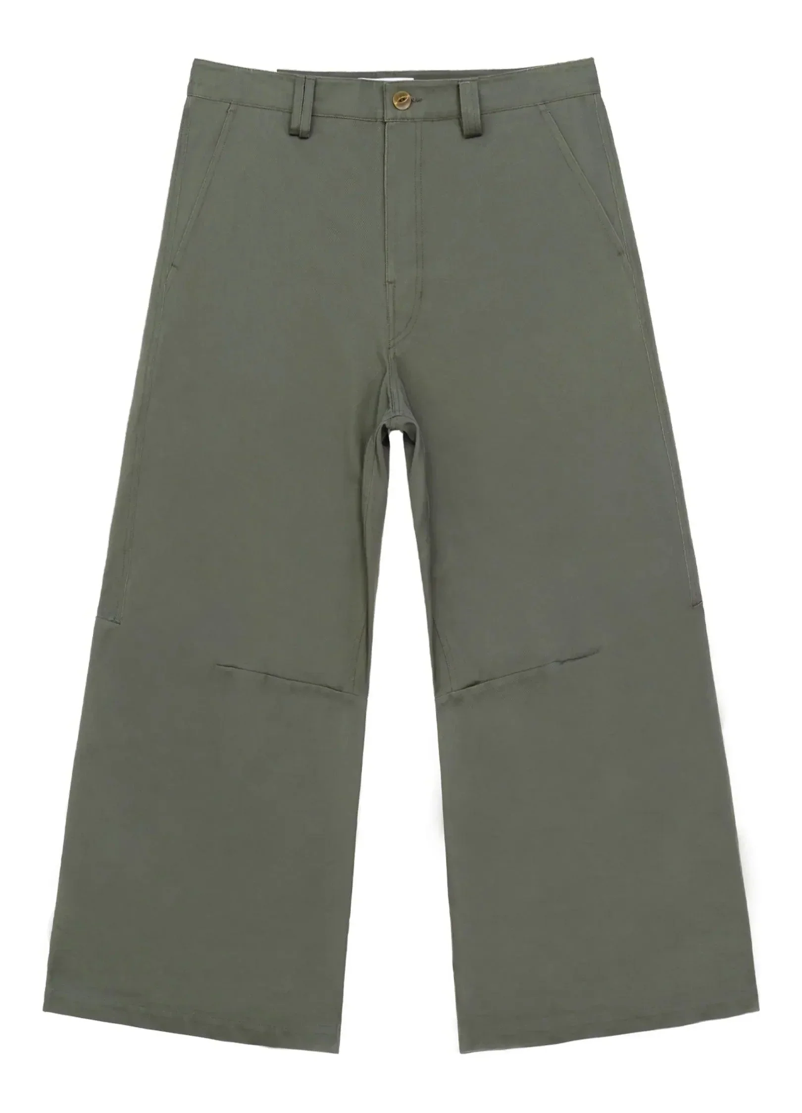 Wide-Leg Cotton Trousers With Darted Knees - Image 14