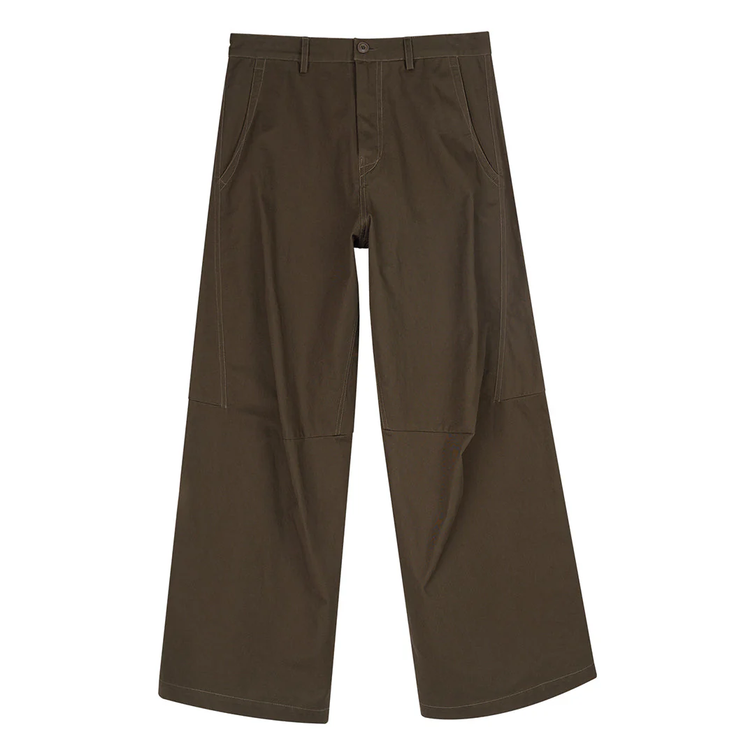 Wide-Leg Cotton Trousers With Darted Knees - Image 19