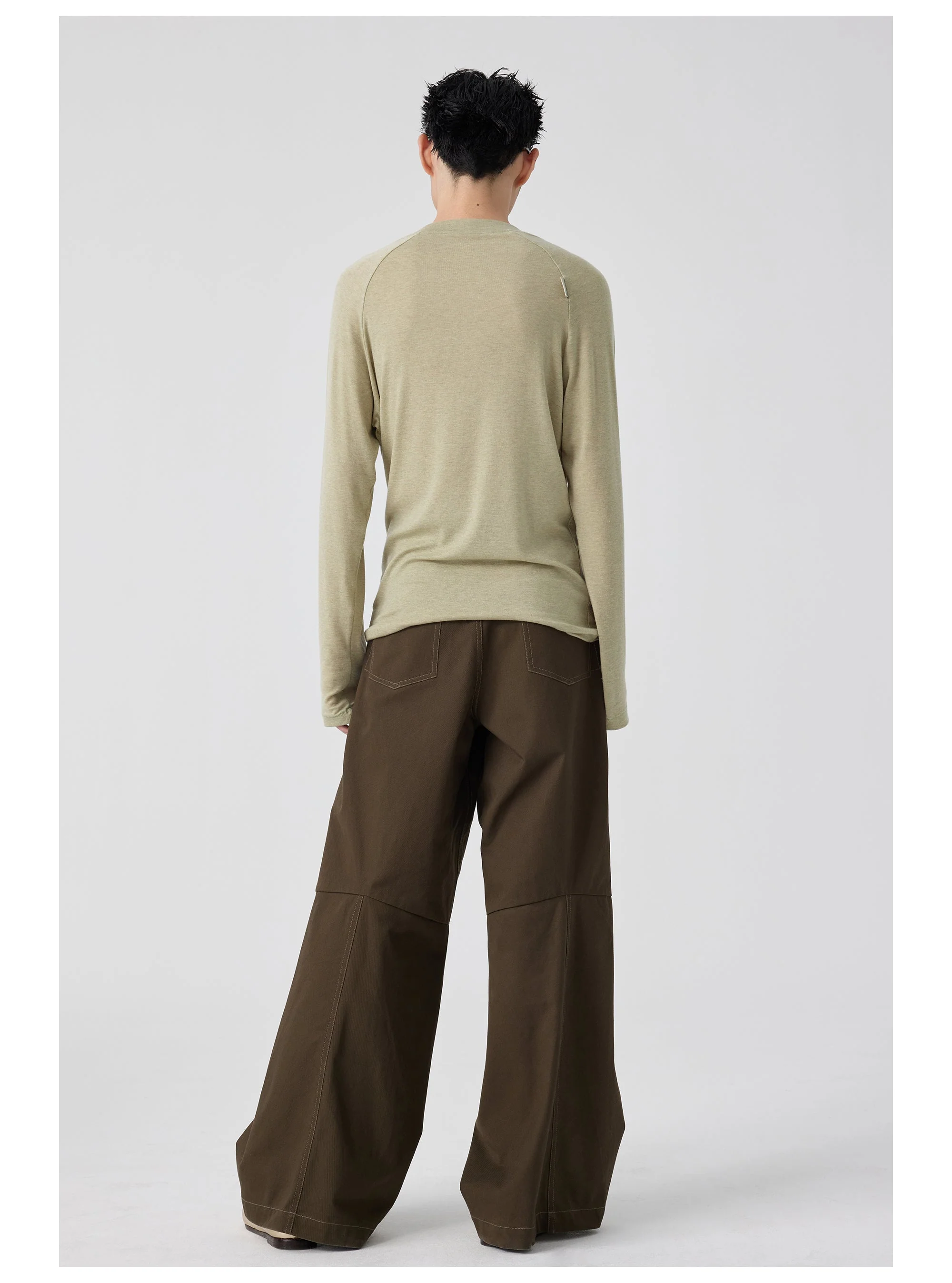 Wide-Leg Cotton Trousers With Darted Knees - Image 23
