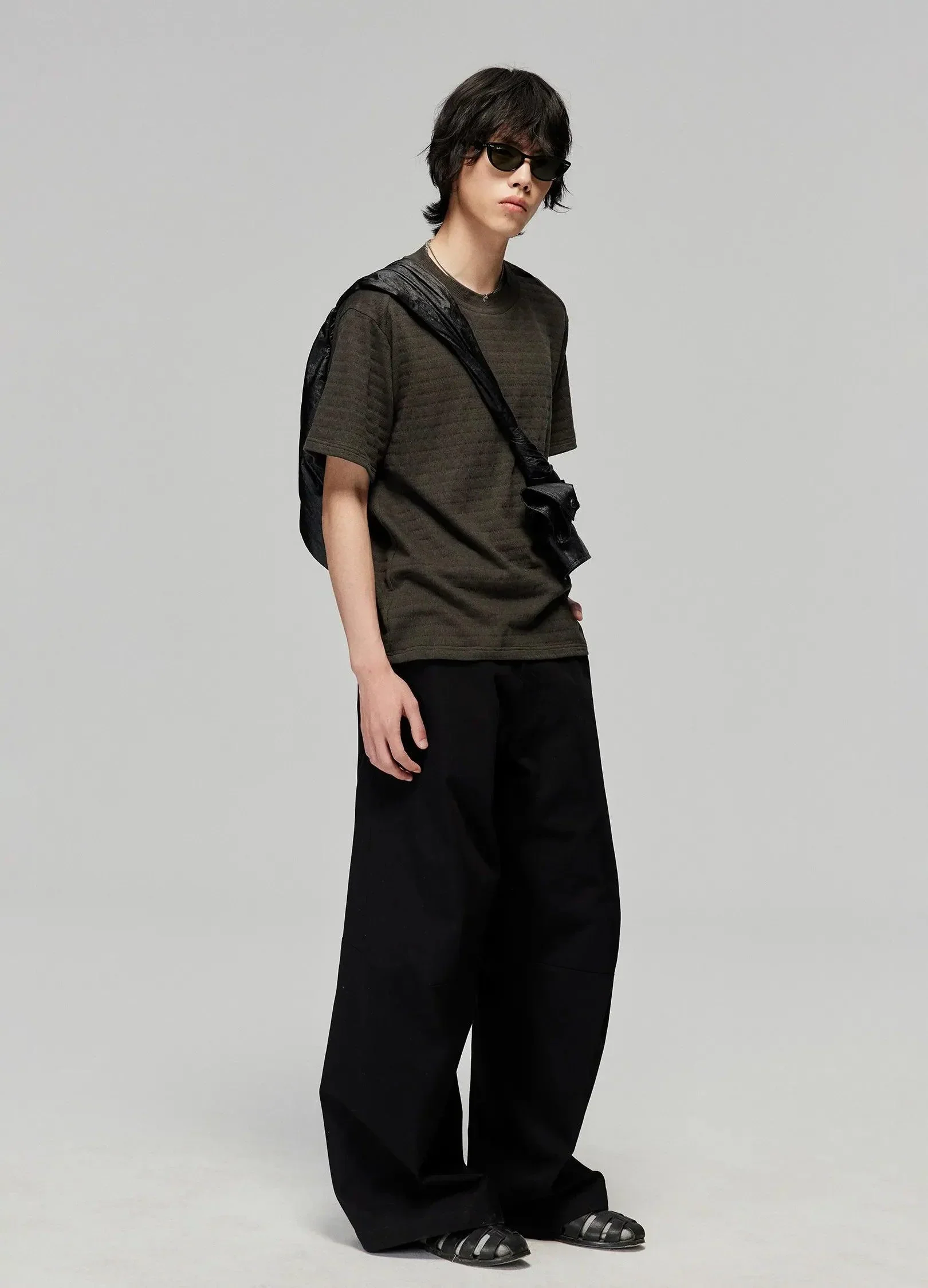 Wide-Leg Cotton Trousers With Darted Knees - Image 7