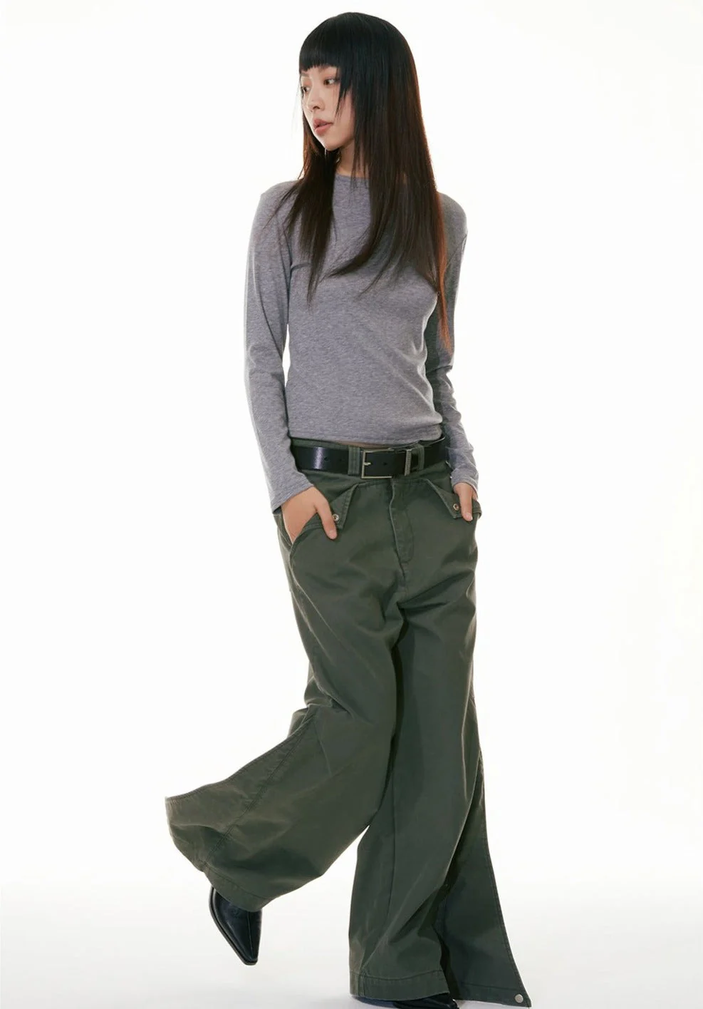 Wide Leg Cut Workwear Jeans - Image 3