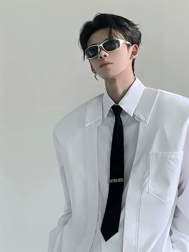 Wide Shoulder Dress Shirt - Image 4