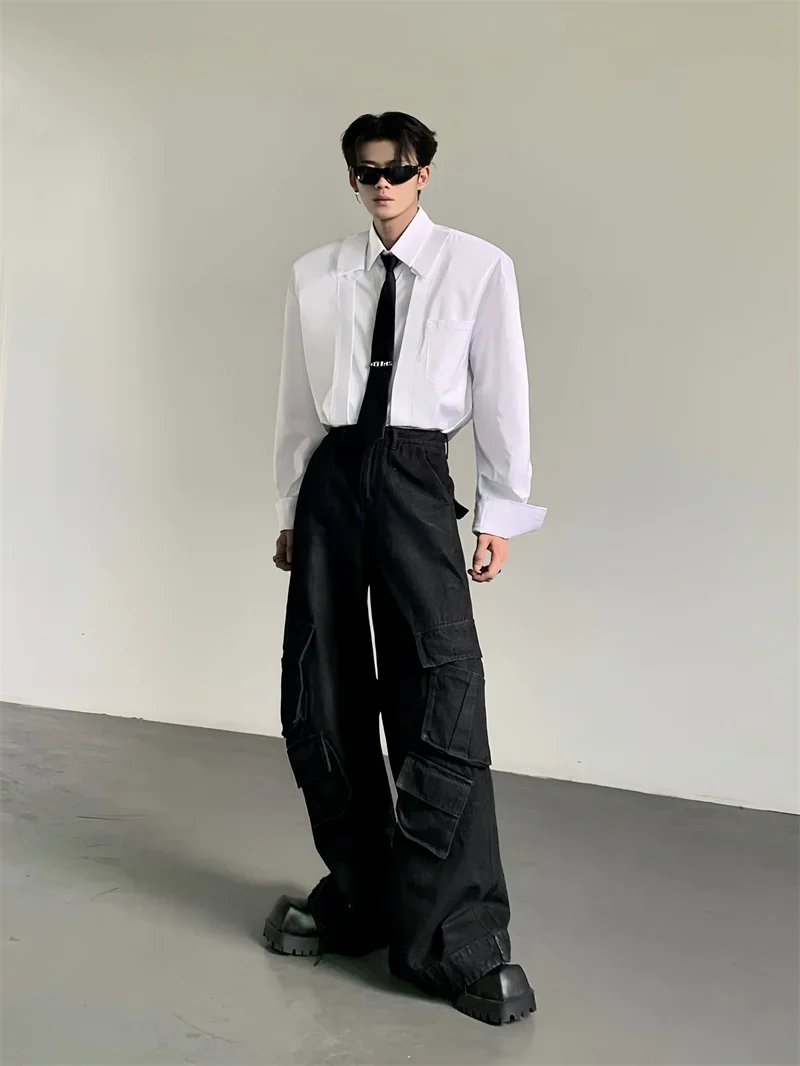 Wide Shoulder Dress Shirt - Image 5