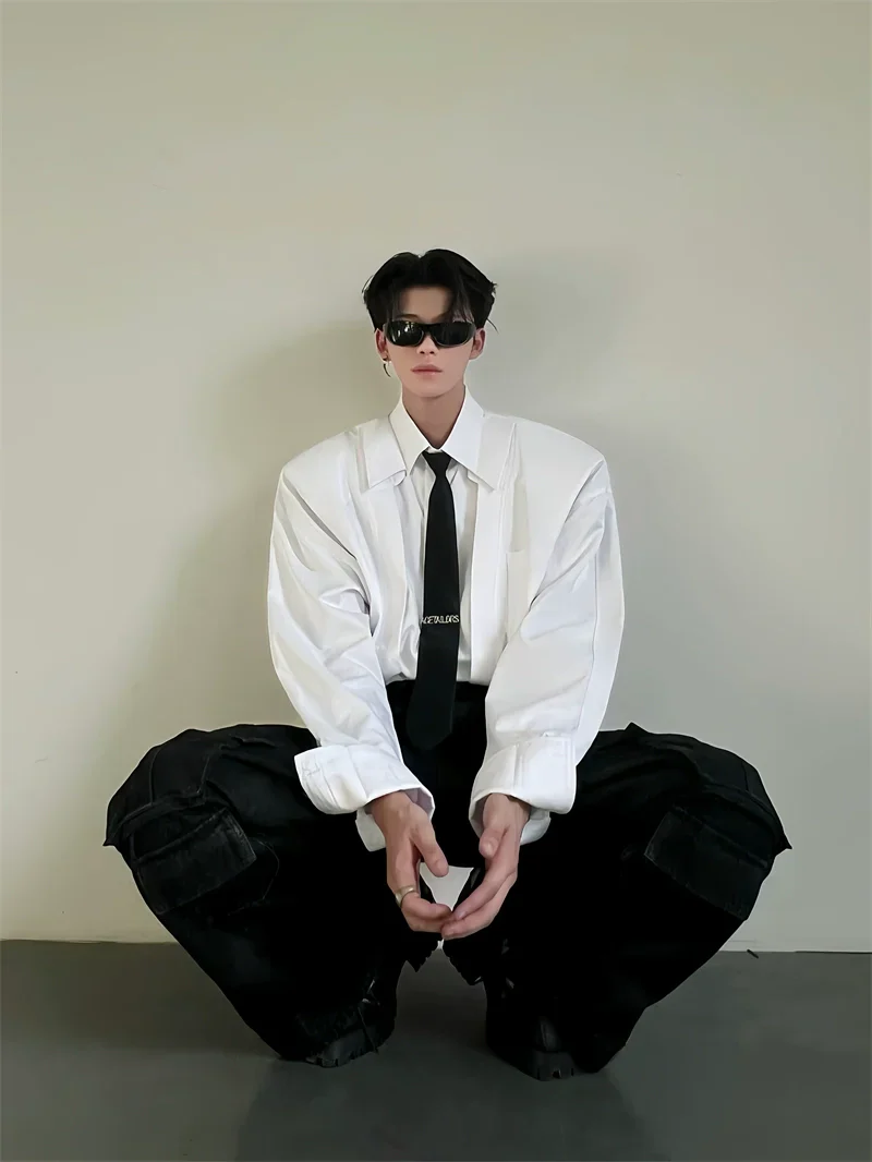 Wide Shoulder Dress Shirt - Image 6