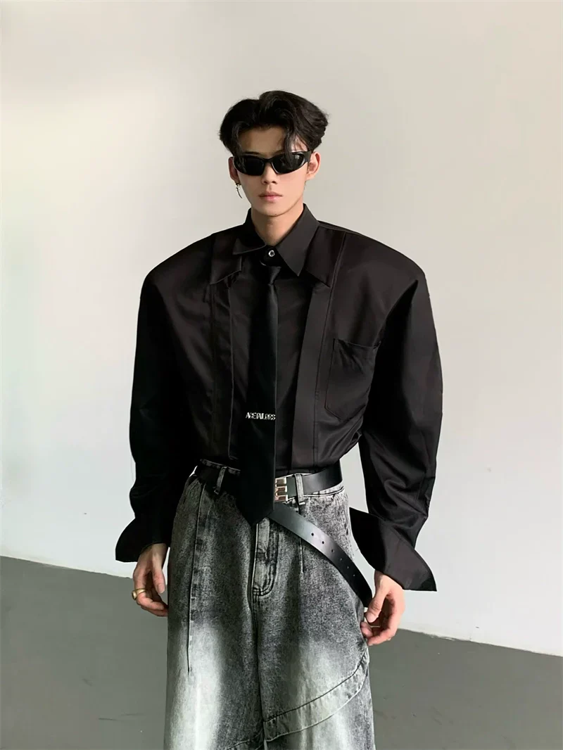 Wide Shoulder Dress Shirt - Image 8
