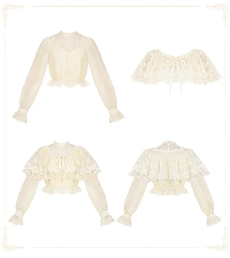 Classic Lolita Shawl 3-Color Versatile Spring Innerwear - Image 23